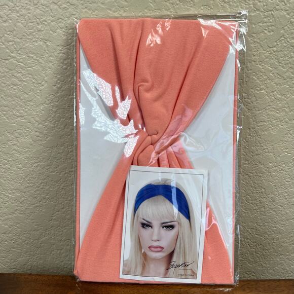 HeadBands Peach Wide Large Turban Boho Cloth Hairband Twisted Knot Yoga Hippie - Picture 8 of 11